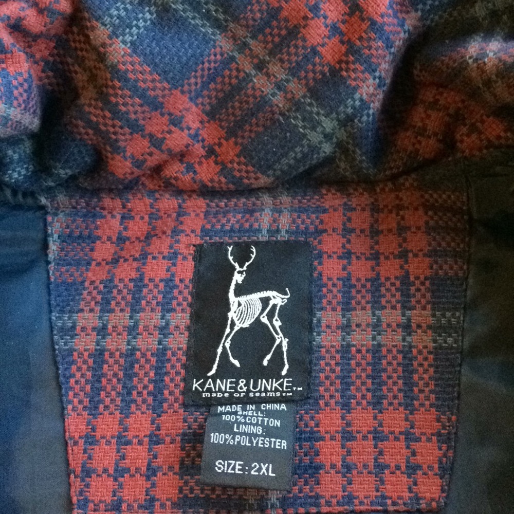 Kane & Unke Quilted Plaid Vest w/ Corduroy Yokes - Picture 7 of 8